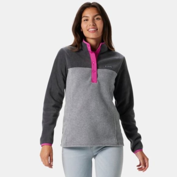 Columbia Tops - Columbia Benton Springs Half Snap Colorblock Fleece Pullover Top Shirt Small EUC